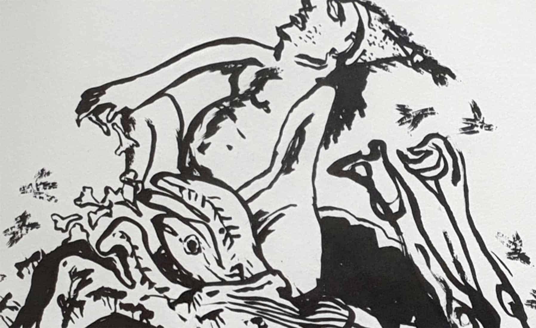 Ashoke Mullick - Untitled - 14 x 17 inches (unframed size)
Ink on paper
Inclusive of shipment in roll form.

Style : Ashoke Mullick is considered one of the leading painters from the Bengal School of Art. Mullick combines a sense of satire with