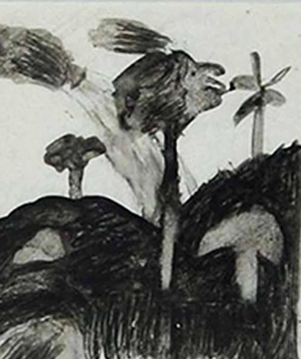 Trees, Drawing, Watercolor on paper by Indian, Padma Bhushan Artist 