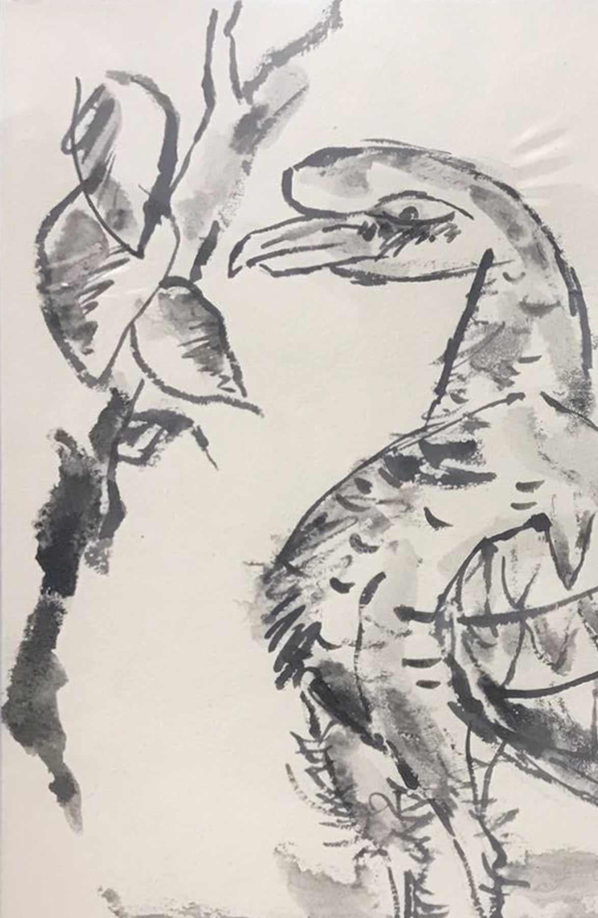 indian bird drawing