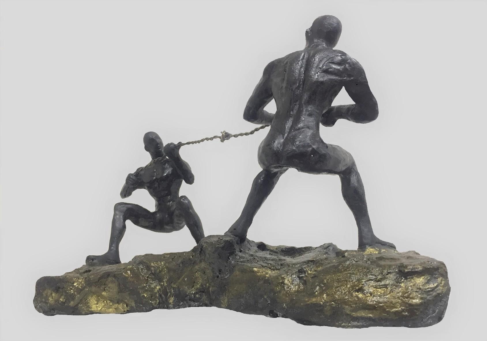 Tug of War, Aluminium & Brass by Contemporary Indian Artist "In Stock" 
