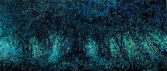 Aghor, Acrylic on Canvas, Blue, Green colour by Indian Artist "In Stock"