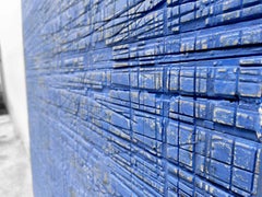 Abstracto, Papel sobre Madera con Resina Amarillo, Rojo por Artista Contemporáneo "En Stock"