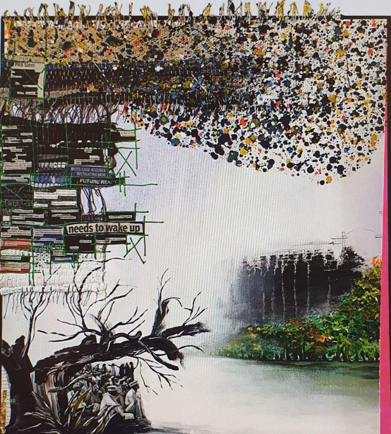 Serie Loosing Fear of the Consequences, Tecnica mista di un artista contemporaneo