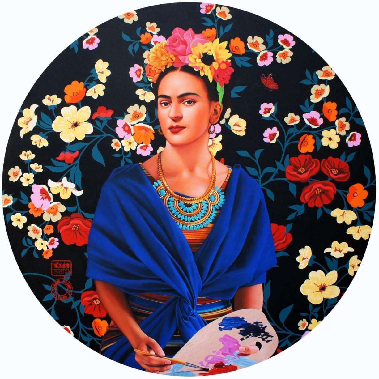 Frida Kahlo XIV, Acrylic on Canvas by Contemporary Artist 