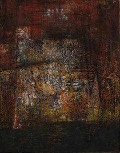 Melody of Spaces, Acrilico e carboncino su carta d'archivio di Contemporary-In Stock