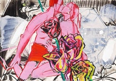 Senza titolo, Figurativo, Acrilico e Pastello su carta di Artista Contemporaneo "In magazzino"