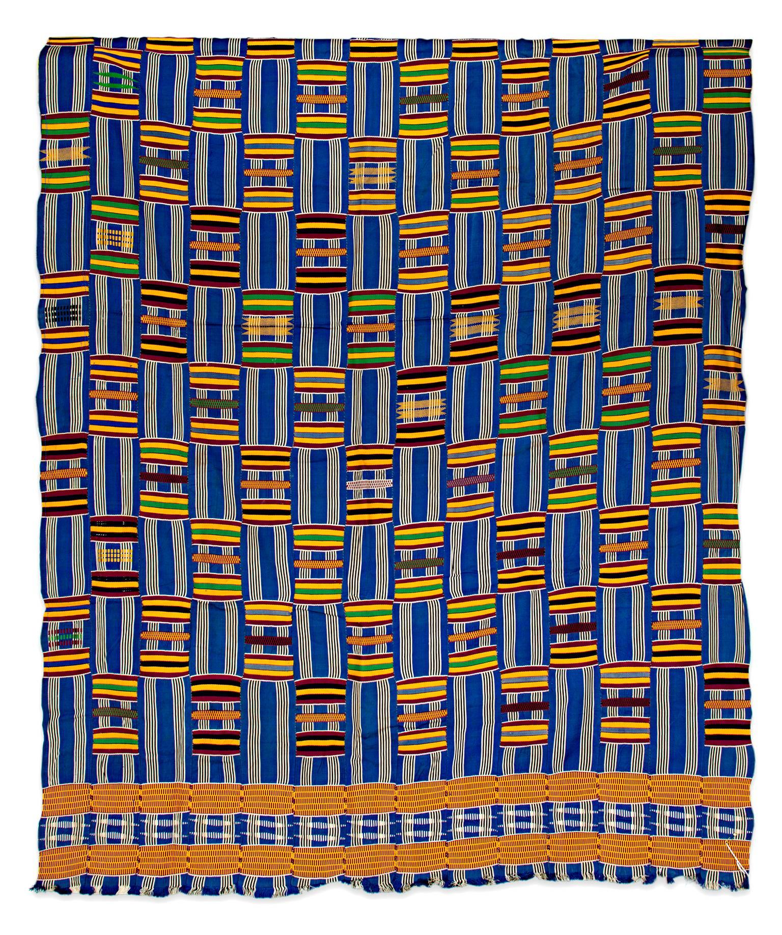 „“Stoff – Ashanti-Baumwollstoff,““ Seidenweberei aus Afrika, um 1930 – Art von Unknown