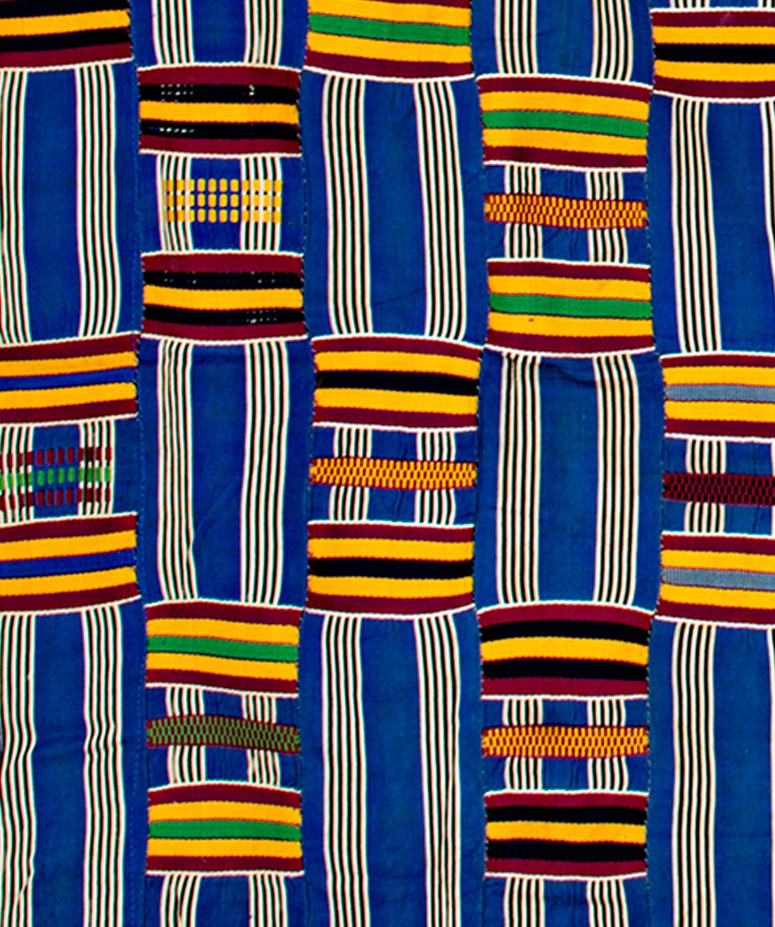 „“Stoff – Ashanti-Baumwollstoff,““ Seidenweberei aus Afrika, um 1930 1