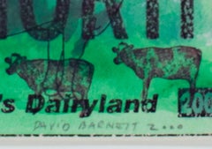 "Up North Wisconsin Series--Cows in Green Acres, " Mixed Media by David Barnett