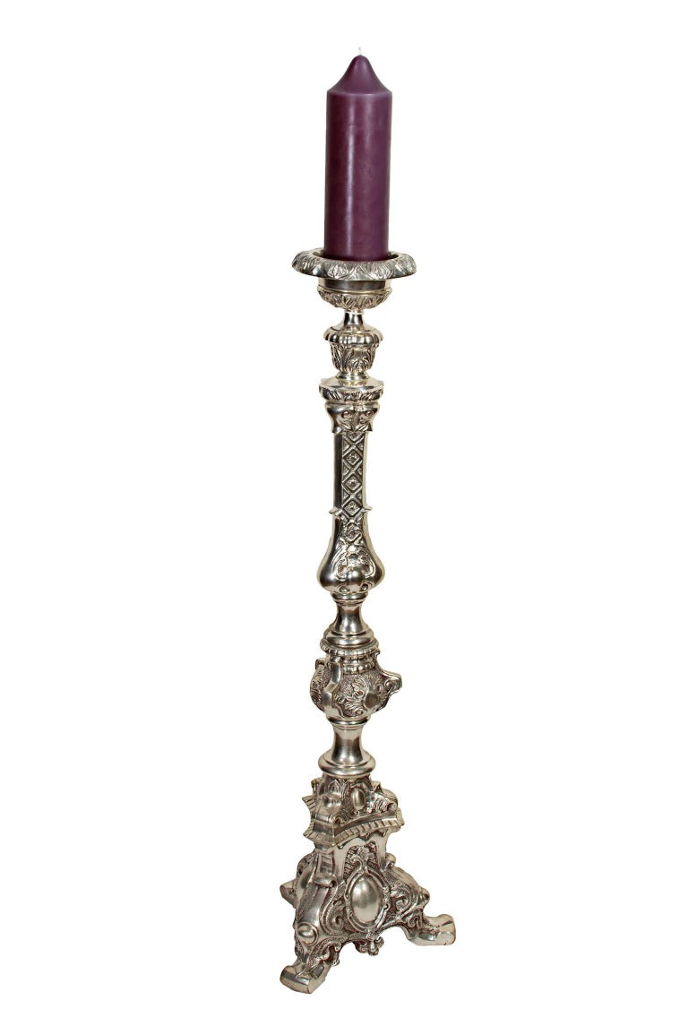 Unknown "Candlesticks, silverplated bronze," Two Candlesticks at 1stDibs