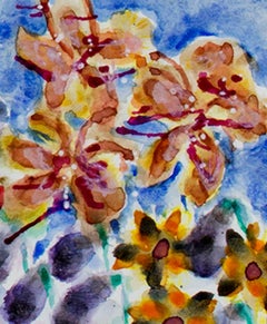 "Garden Gala Celebration, " Original Watercolor Flowers signed by David Barnett