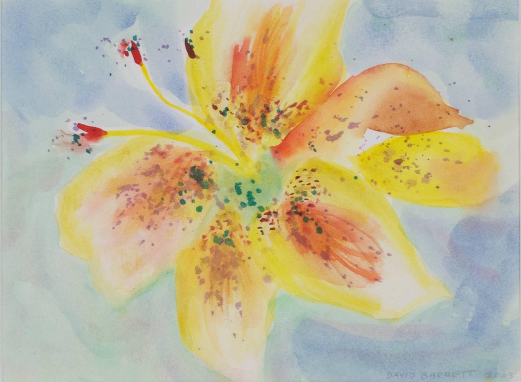 "Day Lily," Original Watercolor signed by David Barnett