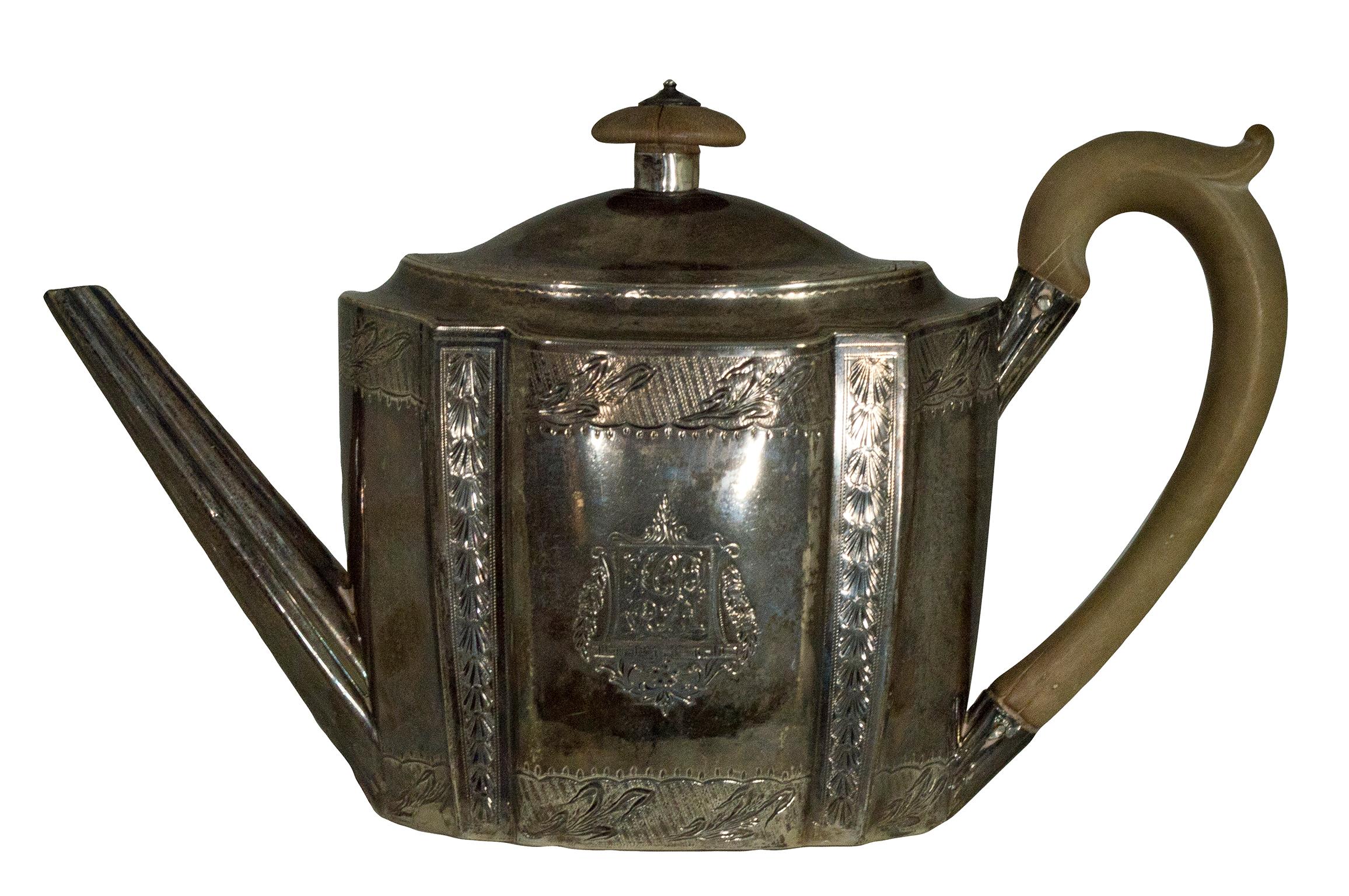 "Teapot, " Leopard's Head, London during the reign King George III, by John Emes