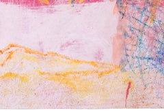 "Amay, " Oil Pastel and Watercolor on Red Paper signed by Reginald K. Gee