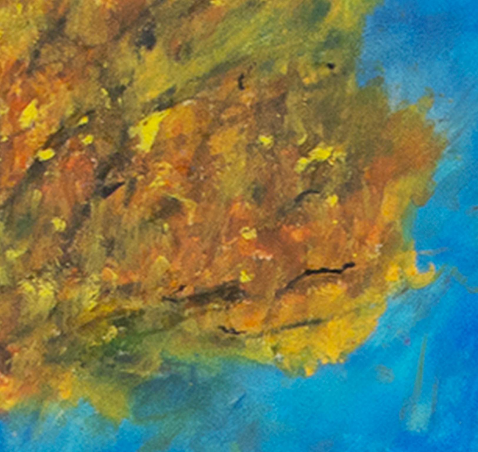 tree oil pastel drawing