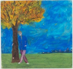"Environmental Extremist Marries Maple Tree!; ..." Oil Pastel by Reginald K. Gee