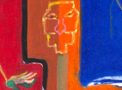 "Baghdad Rain, " Oil Pastel on Illustration Board signed by Reginald K. Gee