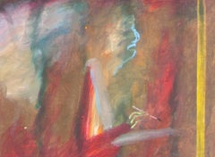 "Freelance", Pastel al óleo sobre tabla de ilustración firmado por Reginald K. Gee