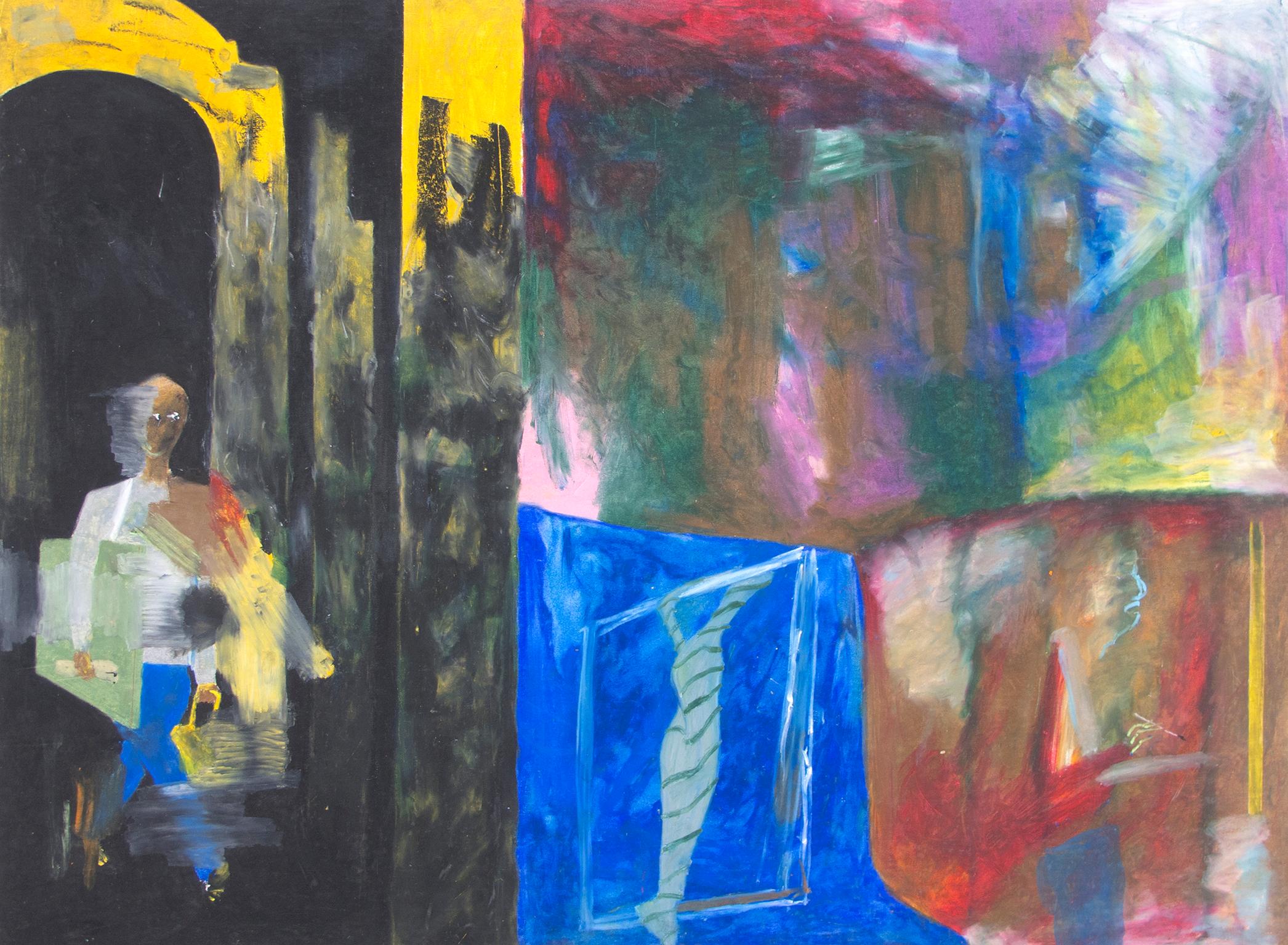 "Freelance", Pastel al óleo sobre tabla de ilustración firmado por Reginald K. Gee