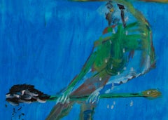 "All in Day, " Oil Pastel Drawing on Board signed on Verso by Reginald K. Gee