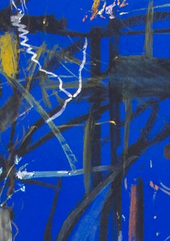 "Glimpse of the Party, " Oil Pastel on Board signed on Back by Reginald K. Gee