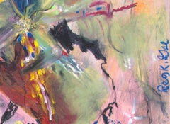 "Destruction of the Apple Juice Pool, " Oil Pastel signed by Reginald K. Gee