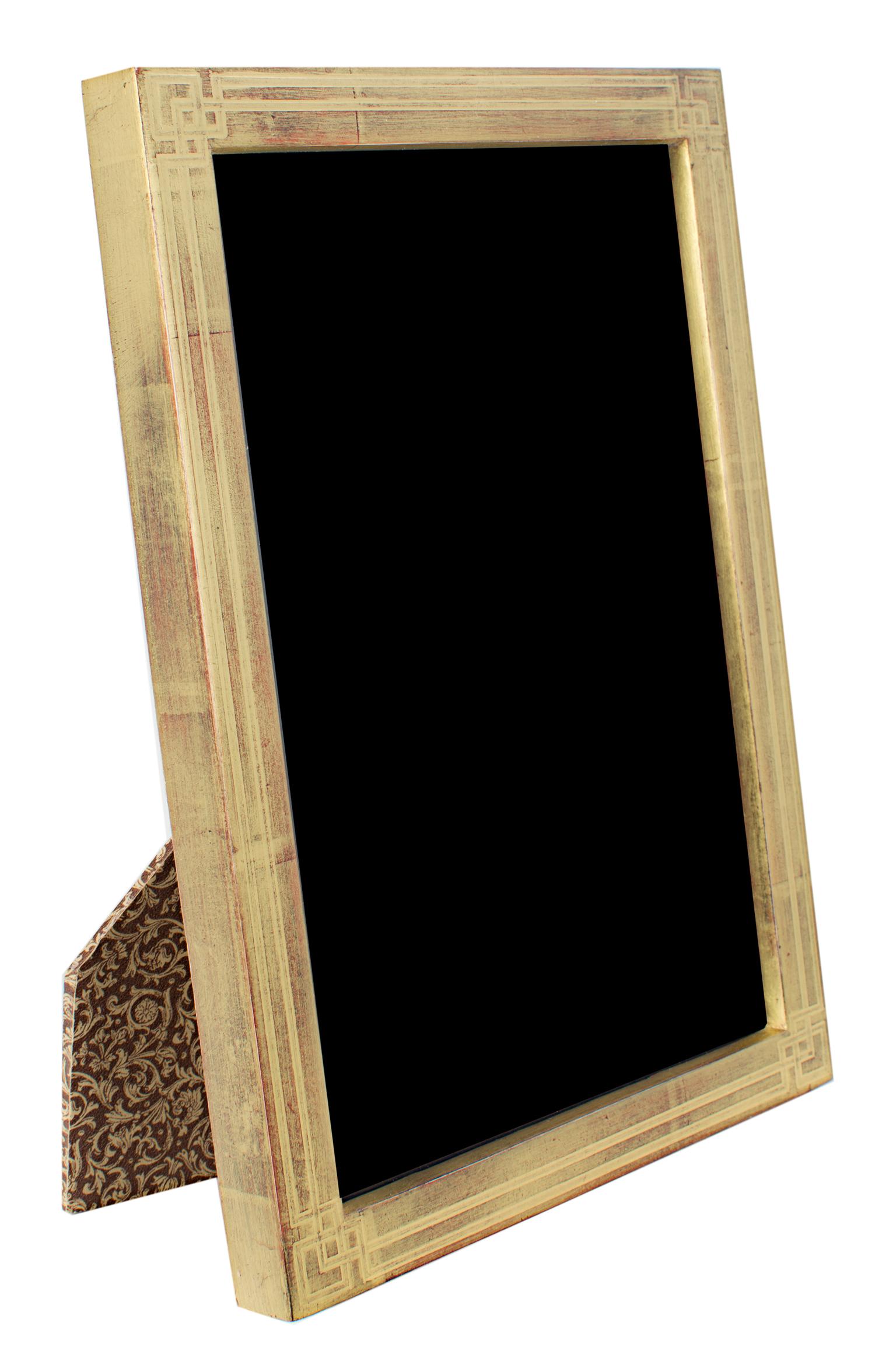 "Romanian Handmade Photo Frame, " 22K Gold Leaf & Wood 5 x 7 in Frame - Art by Unknown