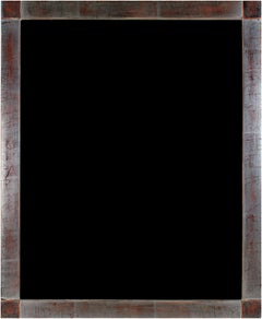 "Cornice rumena fatta a mano", foglia d'oro bianco 12K e Wood 8 x 10 in cornice