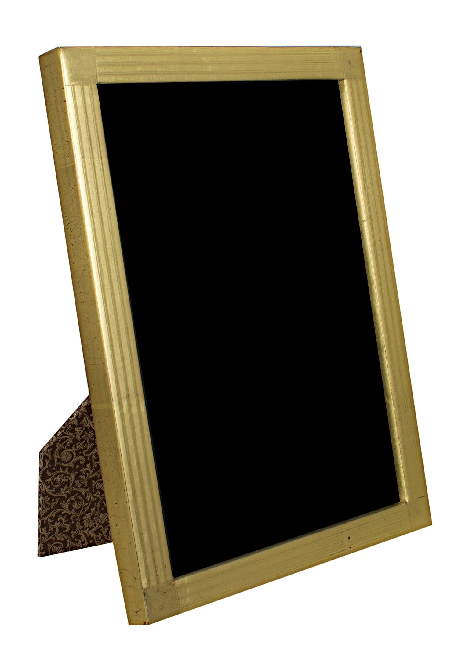 "Handmade 22K Gold Leaf Photo Frame, " Wood 5 x 7 Frame created in Romania - Art by Unknown