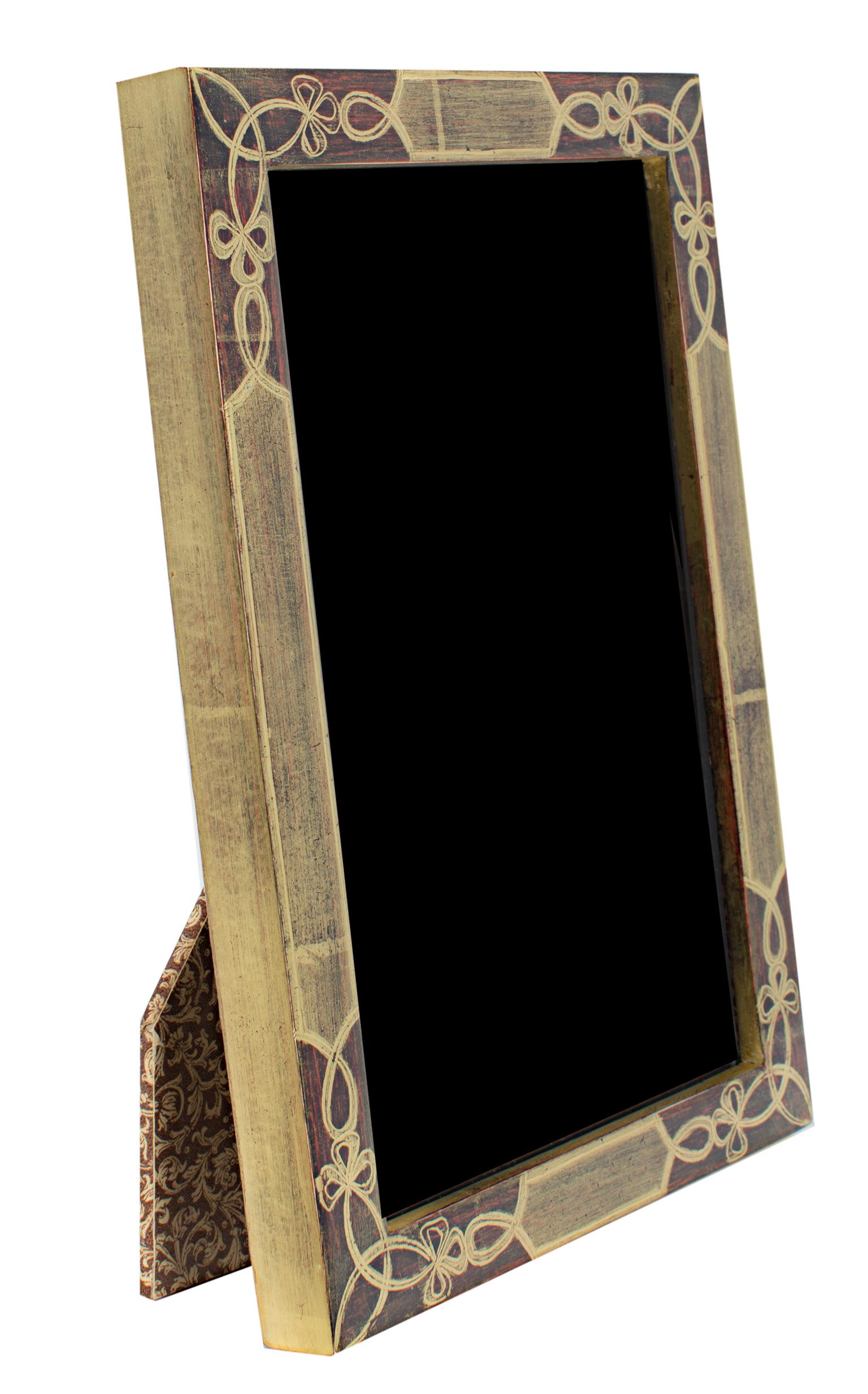 "Handmade 22K Gold Leaf Photo Frame, " Wood 4 x 6 in created in Romania - Art by Unknown