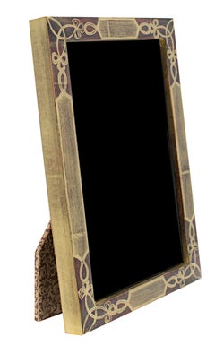 "Handmade 22K Gold Leaf Photo Frame, " Wood 4 x 6 in created in Romania