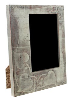 "Handmade 12K White Gold Leaf Photo Frame," Wood 4x6 in made by Romania
