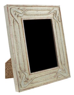 "Handmade 12K White Gold Leaf Photo Frame," Wood 5' x 7' in 
