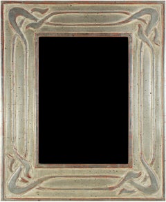 "Cornice fotografica fatta a mano con foglia d'oro bianco 12 carati", Wood 5' x 7' in