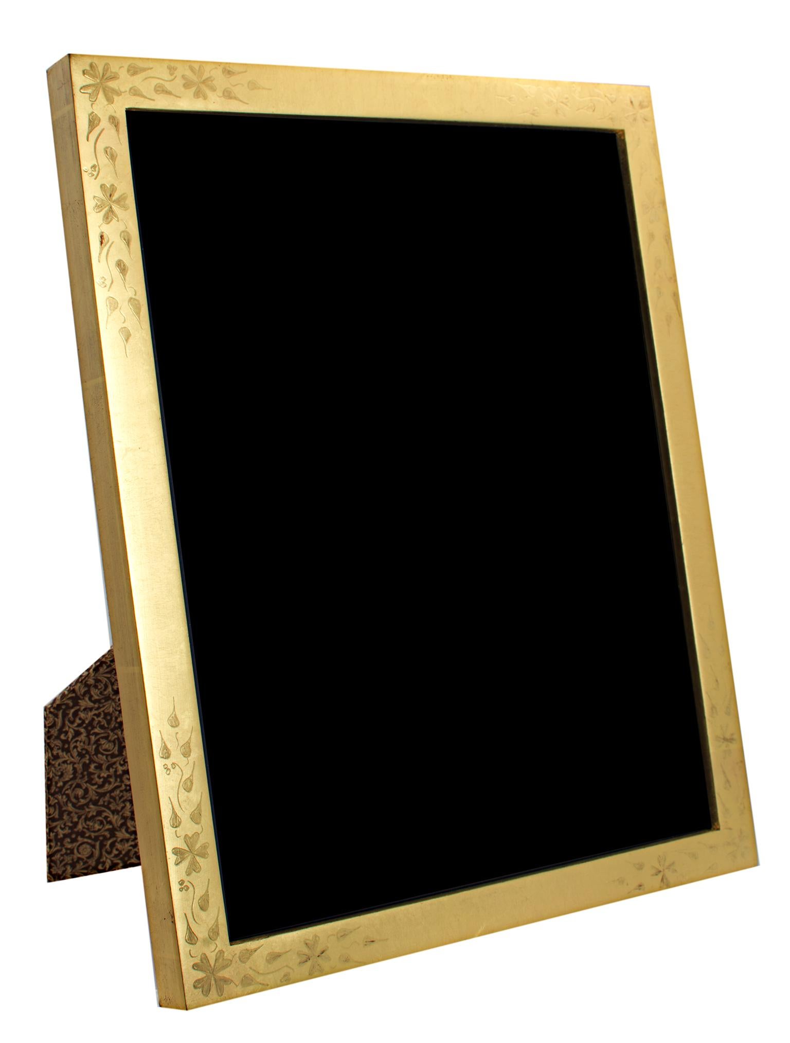 "Handmade 22K Gold Leaf Photo Frame, " Wood 8 x 10 in created by Romania - Art by Unknown