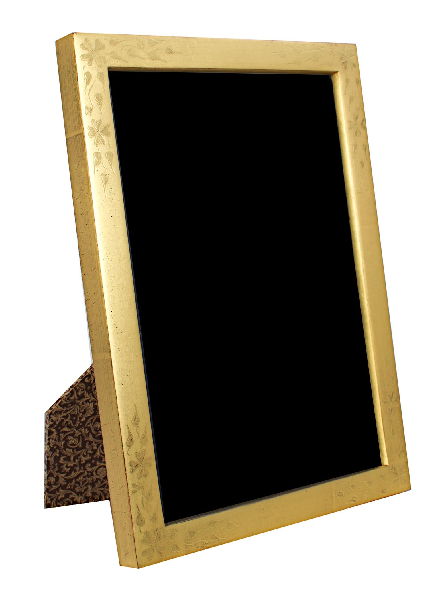 "Handmade 22K Gold Leaf Photo Frame, " Wood 5 x 7 in created by Romania - Art by Unknown