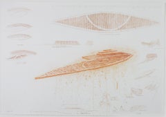 ""Working Drawing for an Unfinished Project", Lithographie von Robert Stackhouse