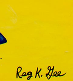 "The File, " Acrylic on Parchment Paper signed by Reginald K. Gee