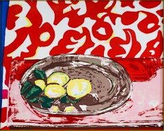 "Lemons on a Pewter Plate, " Porcelained Enamel on Steel after Henri Matisse