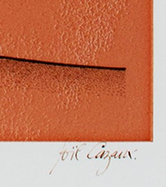 "L'Etendard de la Vigilance, " Original Etching & Serigraph signed by Joel Cazaux