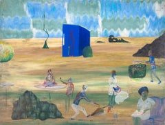 "The Desert Inn at Closing Time," Oil Pastel on Board signed by Reginald K. Gee