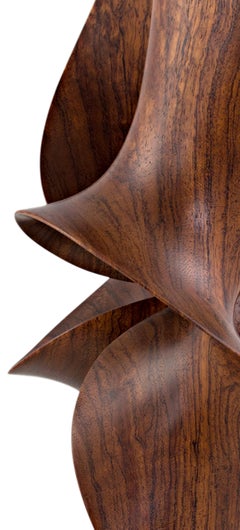 "Arabesque XXXIV, " Abstract Bubinga Wood Sculpture signed by Robert Longhurst