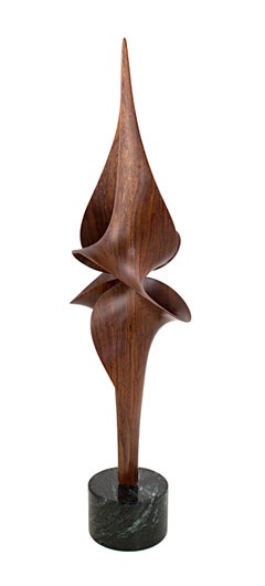 "Arabesque XXXIV", Sculpture abstraite en bois de bubinga signée par Robert Longhurst