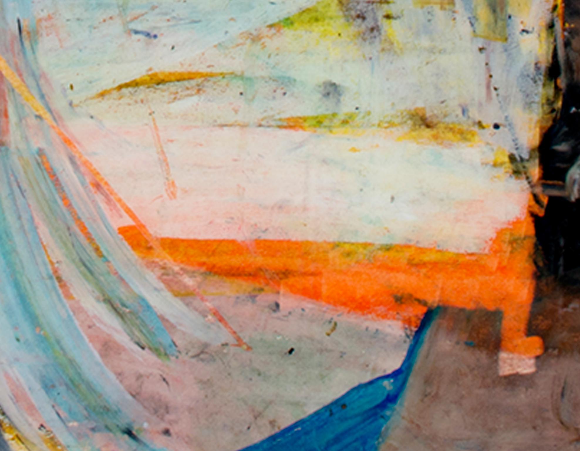 « Hand, Face with Space », Pastel d'huile signé par Reginald K. Gee en vente 1