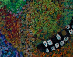 "Okalikolo, " Abstract Expressionist Oil Pastel signed by Reginald K. Gee