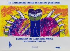 Retro "Exposicion de Alejandro Mojica, " Original Lithograph Poster