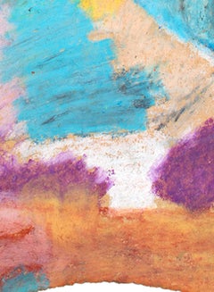 "Purpose", disegno astratto a pastello a olio su una busta della spesa firmato da Reginald K. Gee