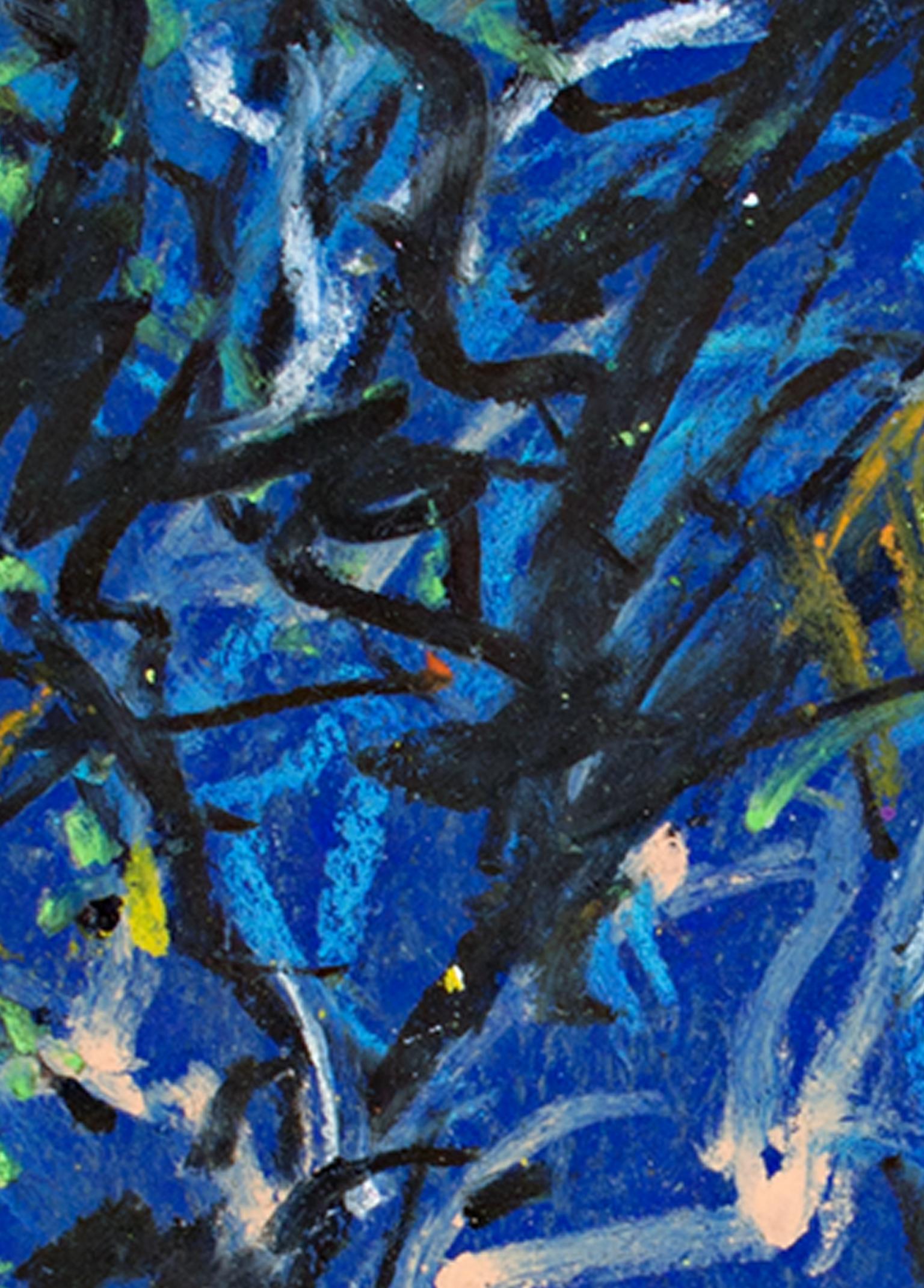 « Oncoming Dawn », paysage à l'huile au pastel sur sac de cuisine signé par Reginald K. Gee en vente 3