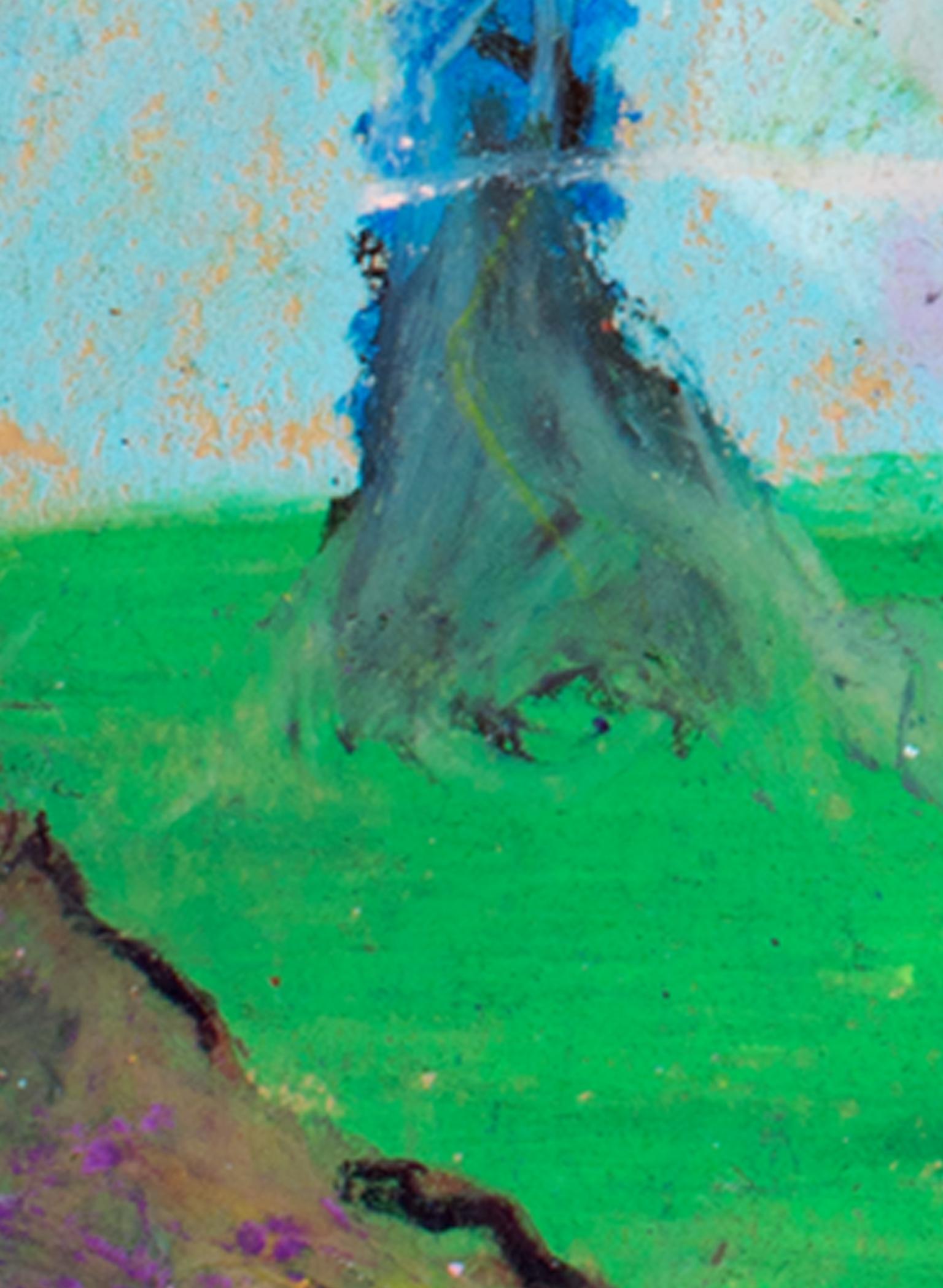 „Foto von Bäumen, „ Ölpastell-Landschaft auf Getreidetasche“, signiert von Reginald K. Gee im Angebot 3