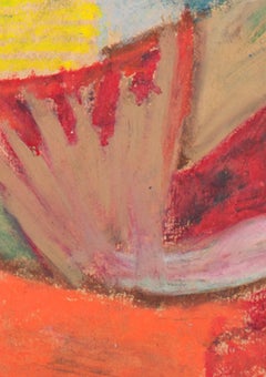 « Print Dunhart, » - Sac abstrait à l'huile sur papier, dessin au pastel, par Reginald K. Gee